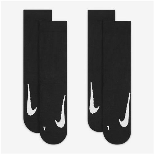 NikeCourt Multiplier Cushioned Tennis Crew Socks (2 pairs, Black)