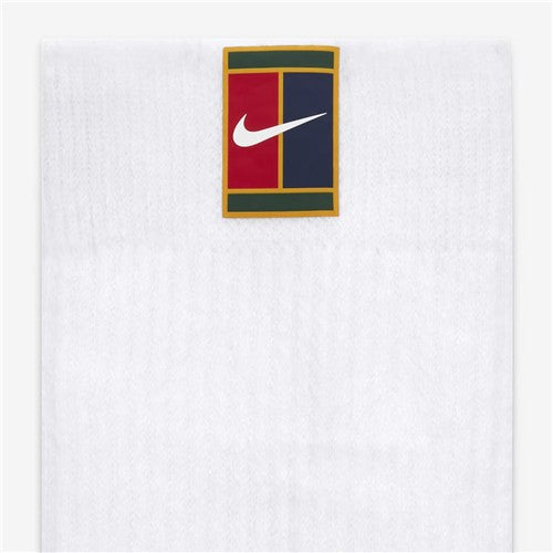 NikeCourt Multiplier Cushioned Tennis Crew Socks (2 pairs, White)