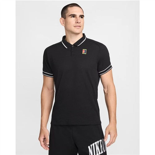NikeCourt Men's Heritage Polo (Black/White)