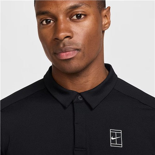 NikeCourt Dri-Fit Advantage Men's Polo (Black/White)