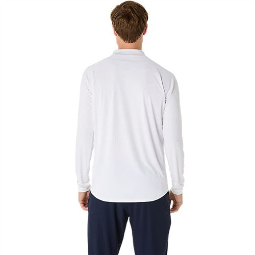 Asics Match Long Sleeve 1/2 Zip Top (Brilliant White)