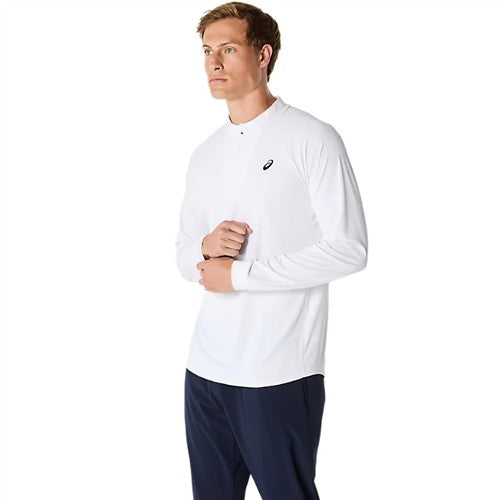 Asics Match Long Sleeve 1/2 Zip Top (Brilliant White)