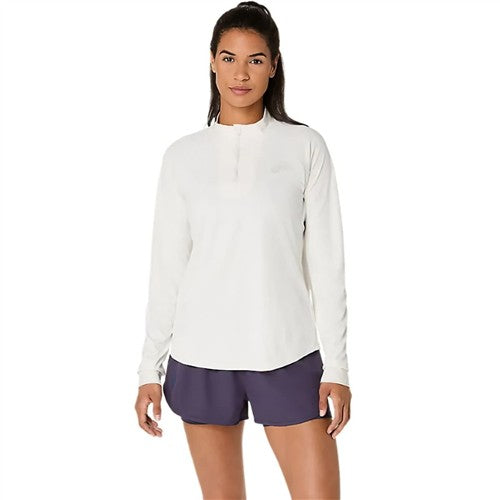 Asics Match Long Sleeve 1/2 Zip Top (Cream)