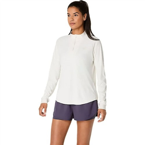 Asics Match Long Sleeve 1/2 Zip Top (Cream)