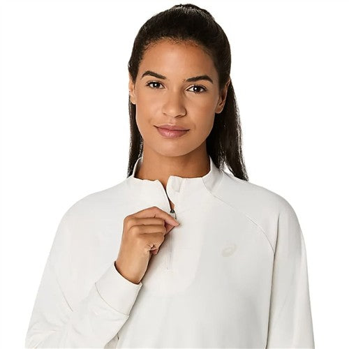 Asics Match Long Sleeve 1/2 Zip Top (Cream)