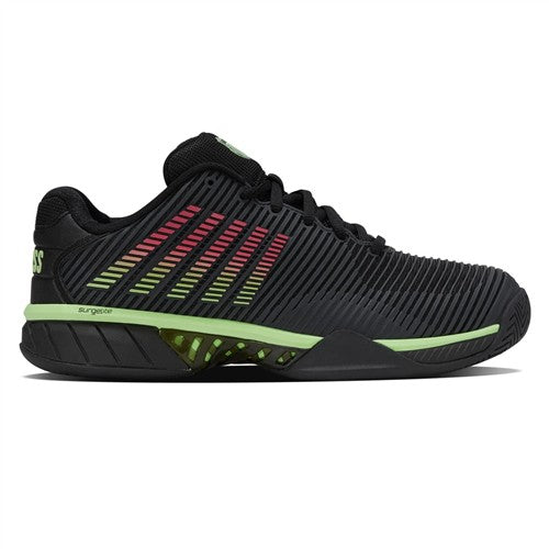 K-Swiss Hypercourt Express2 Wide (2E) AC Men's Tennis Shoes (Black/Soft Green/NN LV)