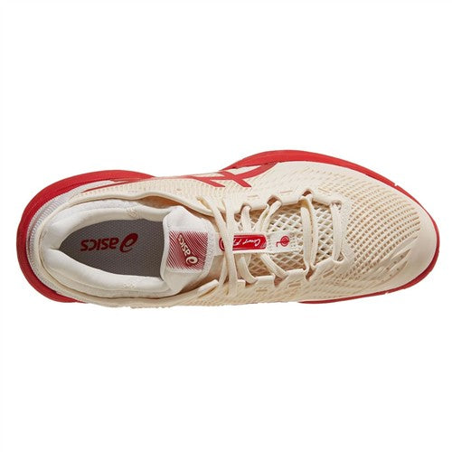 Asics Court FF3 Novak Men's Shoes (Cream/Classic Red)