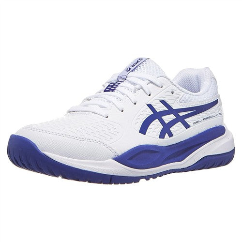 Asics Gel-Resolution X GS Junior Shoes (White/Dark Cobalt)