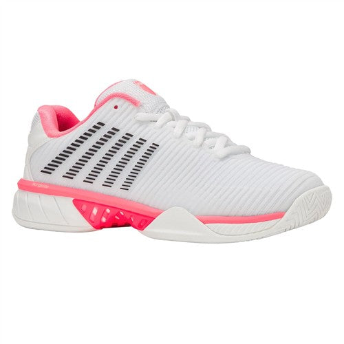 K-Swiss Hypercourt Express 2 AC Women's Shoes (White/Neon Pastel Pink/Black)