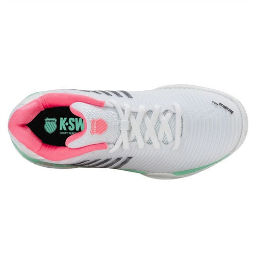 K-Swiss Hypercourt Express 2 Clay Women's Shoes (White/Neon Pastel Pink/Black)