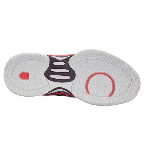 K-Swiss Hypercourt Express 2 AC Junior Shoes (Purple Plumeria/White/Hot Coral)