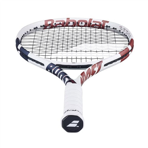 Babolat Boost Drive 2025 Tennis Racquet (White/Dark Blue/Bronze)