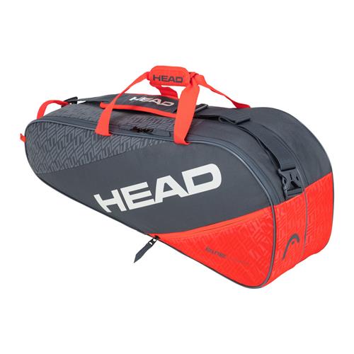 Head Elite 6 Racquet Combi (Grey/Orange)
