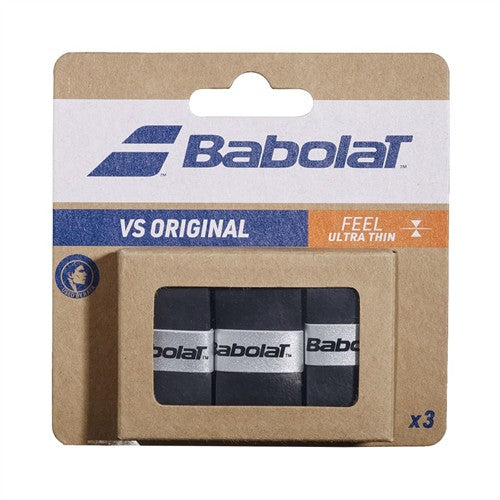Babolat VS Original Feel Overgrip 3pk (Black)