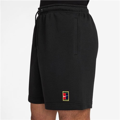 NikeCourt Dri-Fit Heritage Fleece Tennis Short (Black)