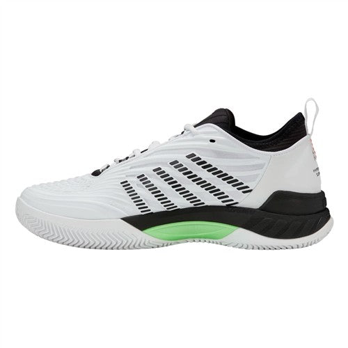 K-Swiss Hypercourt Supreme 2 Clay Men's Shoes (White/Black/Soft Green)