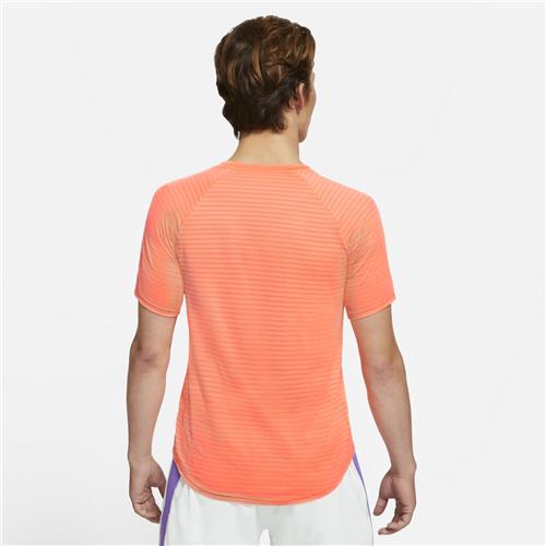 Nike Court Aeroreact Rafa Slam Mens SS Top (Bright Mango)