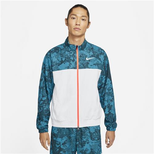 Nike Court Melbourne Full-Zip Mens Jacket (Green Abyss/White/Bright Mango)
