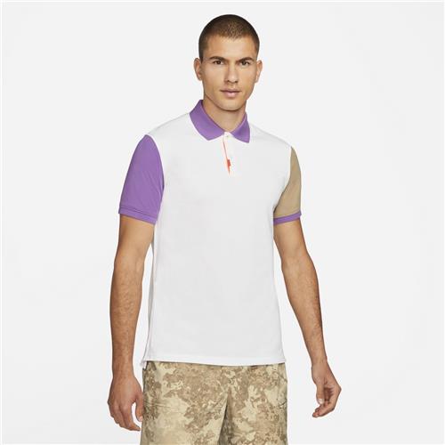 Nike Mens OZ Slim Polo Melbourne (White/Purple)