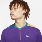 Nike Court Breathe Slam Melbourne Mens Polo (Purple/Green Abyss/Parachute Beige)