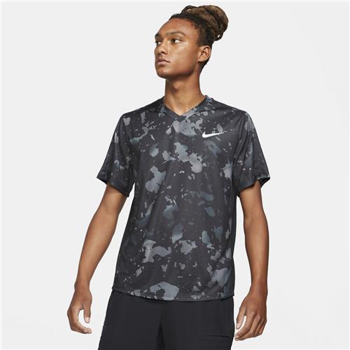 Nike Court Dri-Fit Victory Printed Mens Crew (Black/White)