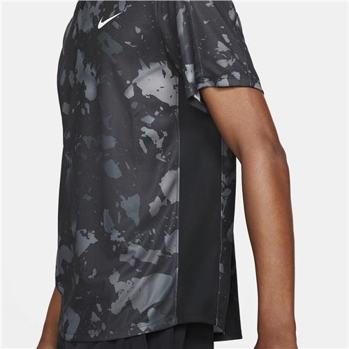 Nike Court Dri-Fit Victory Printed Mens Crew (Black/White)