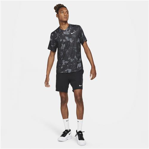 Nike Court Dri-Fit Victory Printed Mens Crew (Black/White)