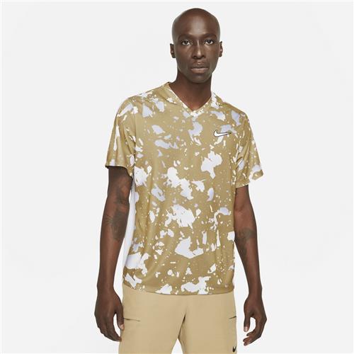 Nike Court Dri-Fit Victory Printed Mens Crew (Parachute Beige/White)