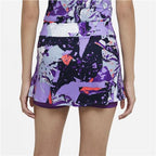 Nike Womens Court Victory Printed Tennis Skirt (Wild Berry/Bright Mango)
