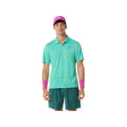 Asics Match Jacquard Polo SS Top (Aurora Green)