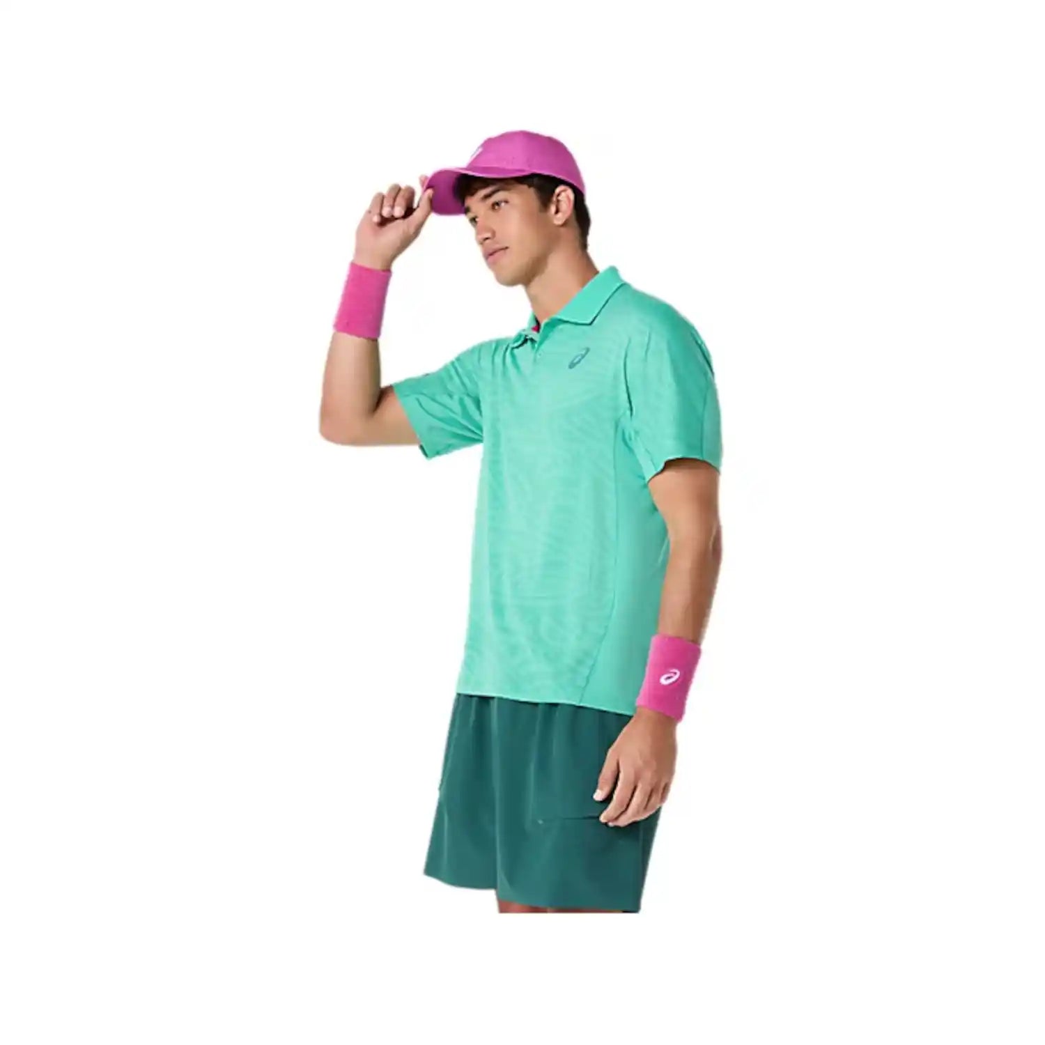 Asics Match Jacquard Polo SS Top (Aurora Green)