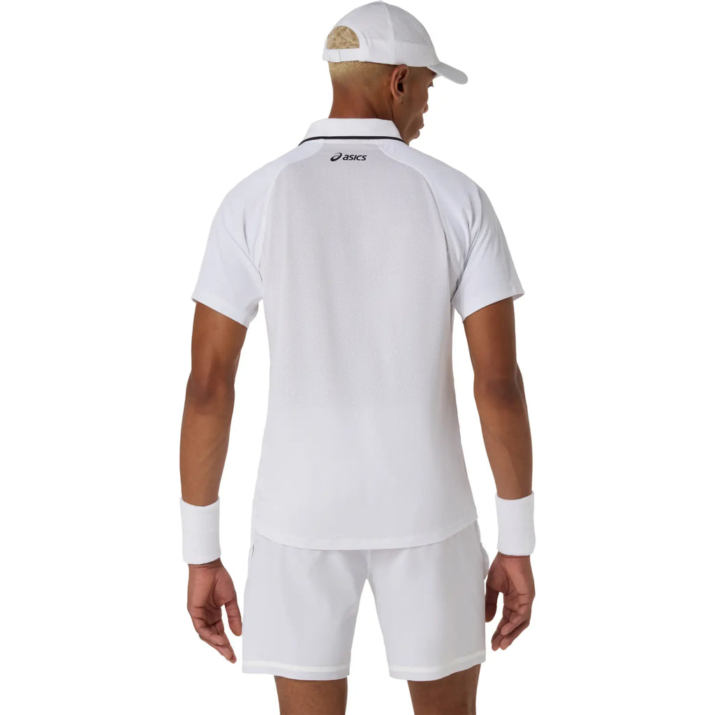 Asics Match Short Sleeve Men's Polo (Brilliant White)