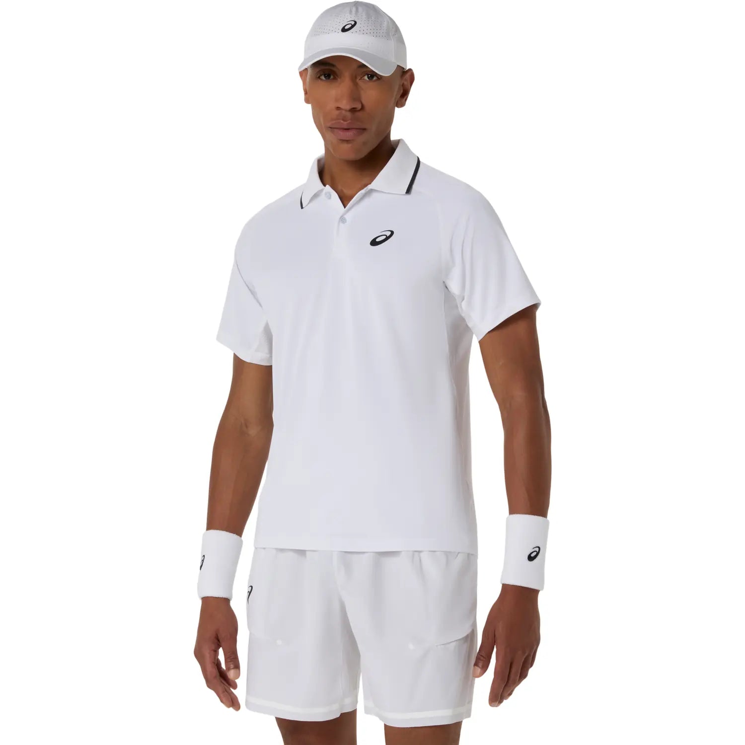 Asics Match Short Sleeve Men's Polo (Brilliant White)