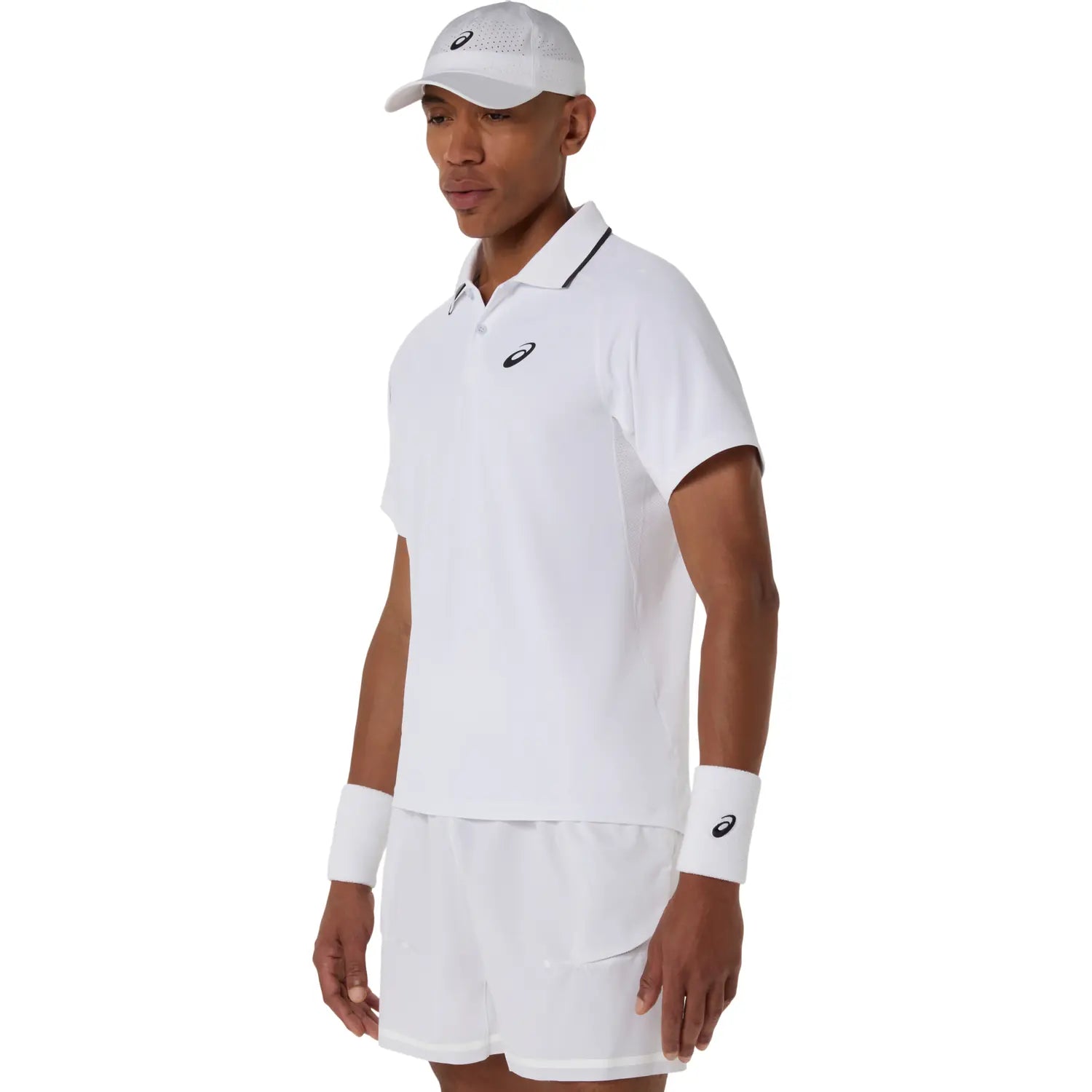 Asics Match Short Sleeve Men's Polo (Brilliant White)