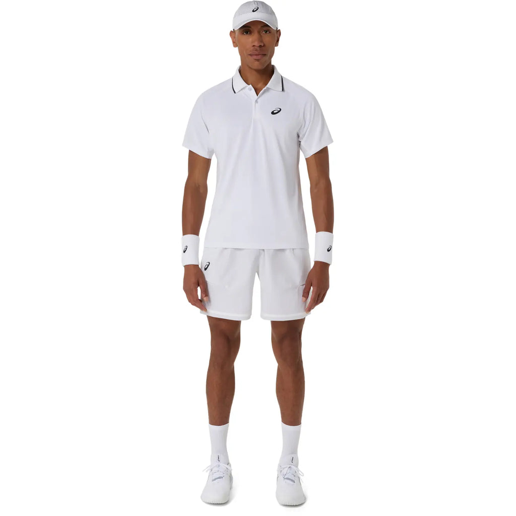 Asics Match Short Sleeve Men's Polo (Brilliant White)