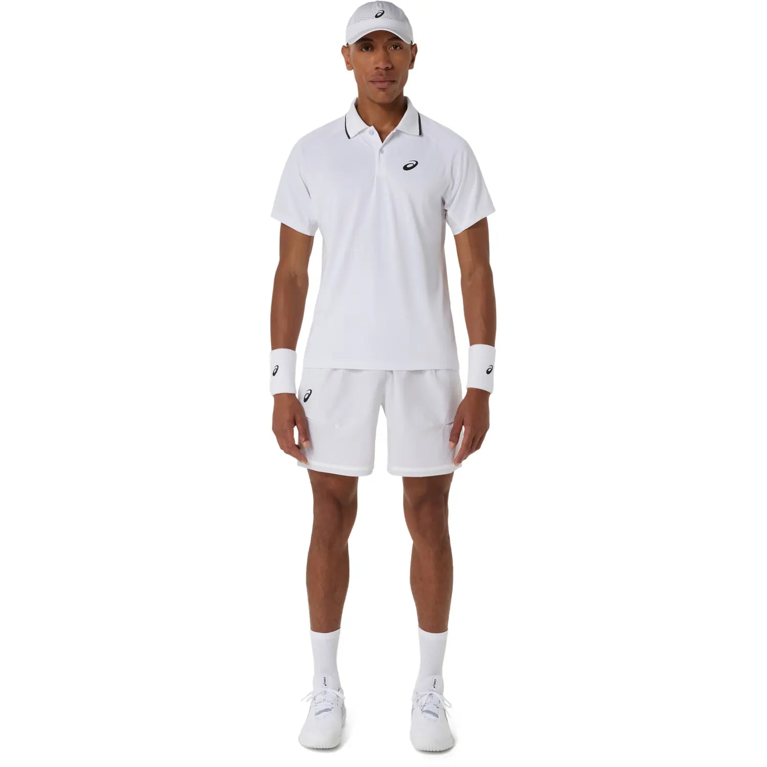 Asics Match Short Sleeve Men's Polo (Brilliant White)