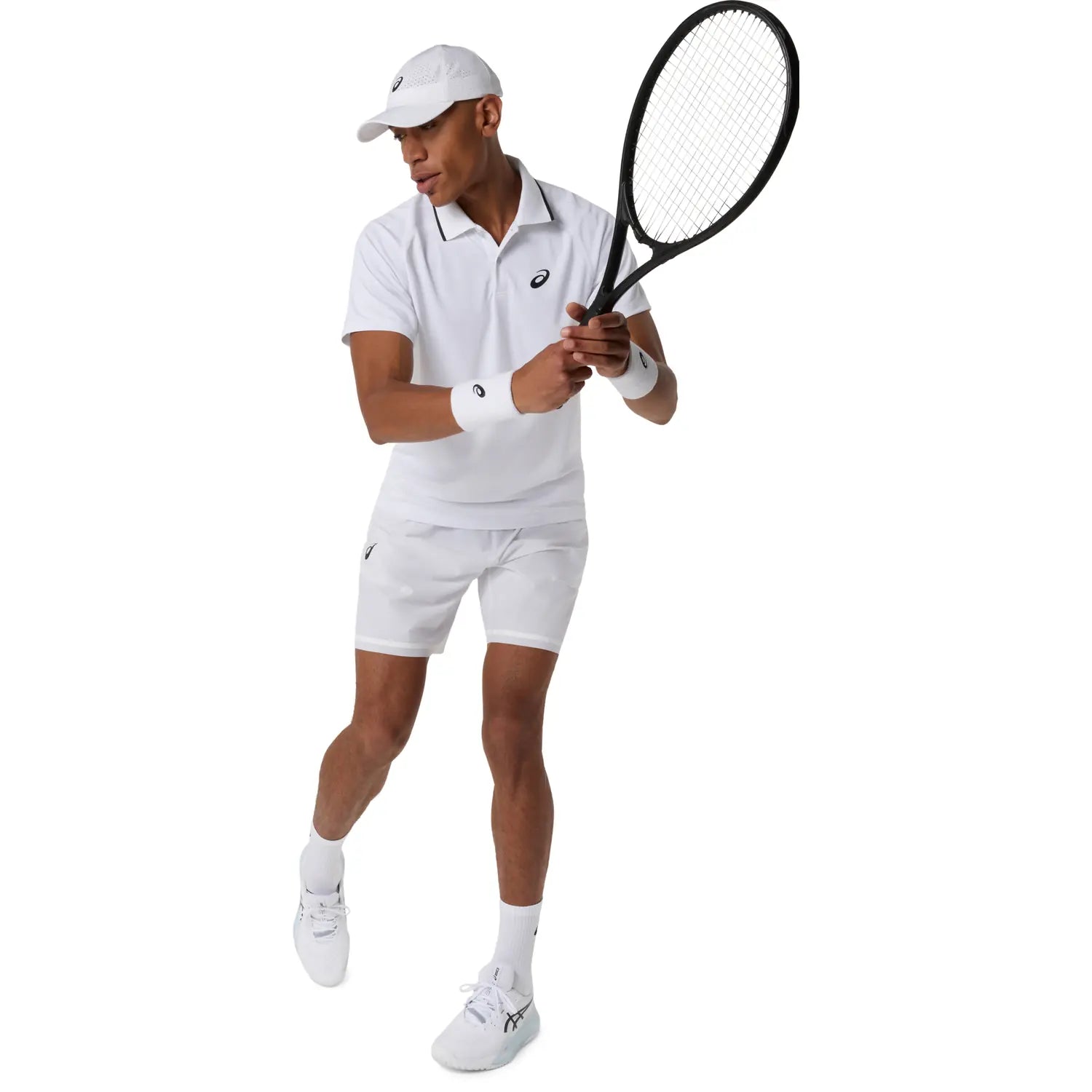 Asics Match Short Sleeve Men's Polo (Brilliant White)