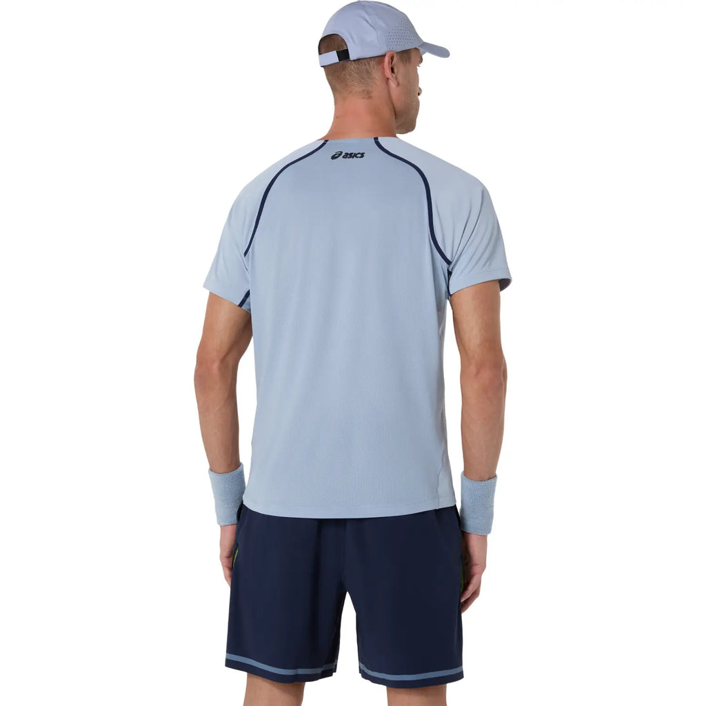 Asics Match Short Sleeve Men's Top (Grey Blue)