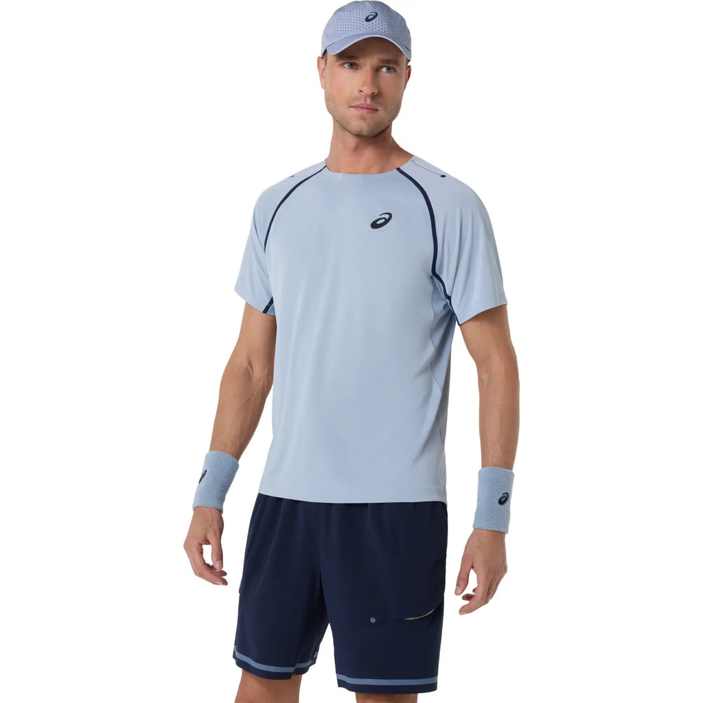 Asics Match Short Sleeve Men's Top (Grey Blue)