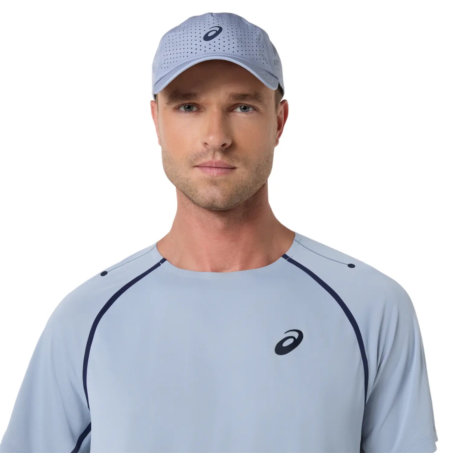 Asics Match Short Sleeve Men's Top (Grey Blue)