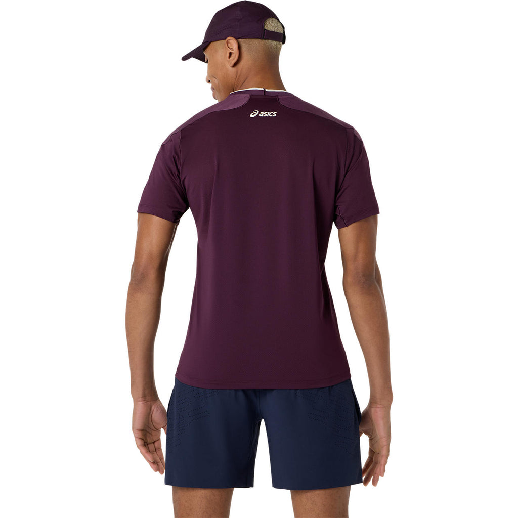 Asics Match Jacquard SS Men's Top (Aubergine)