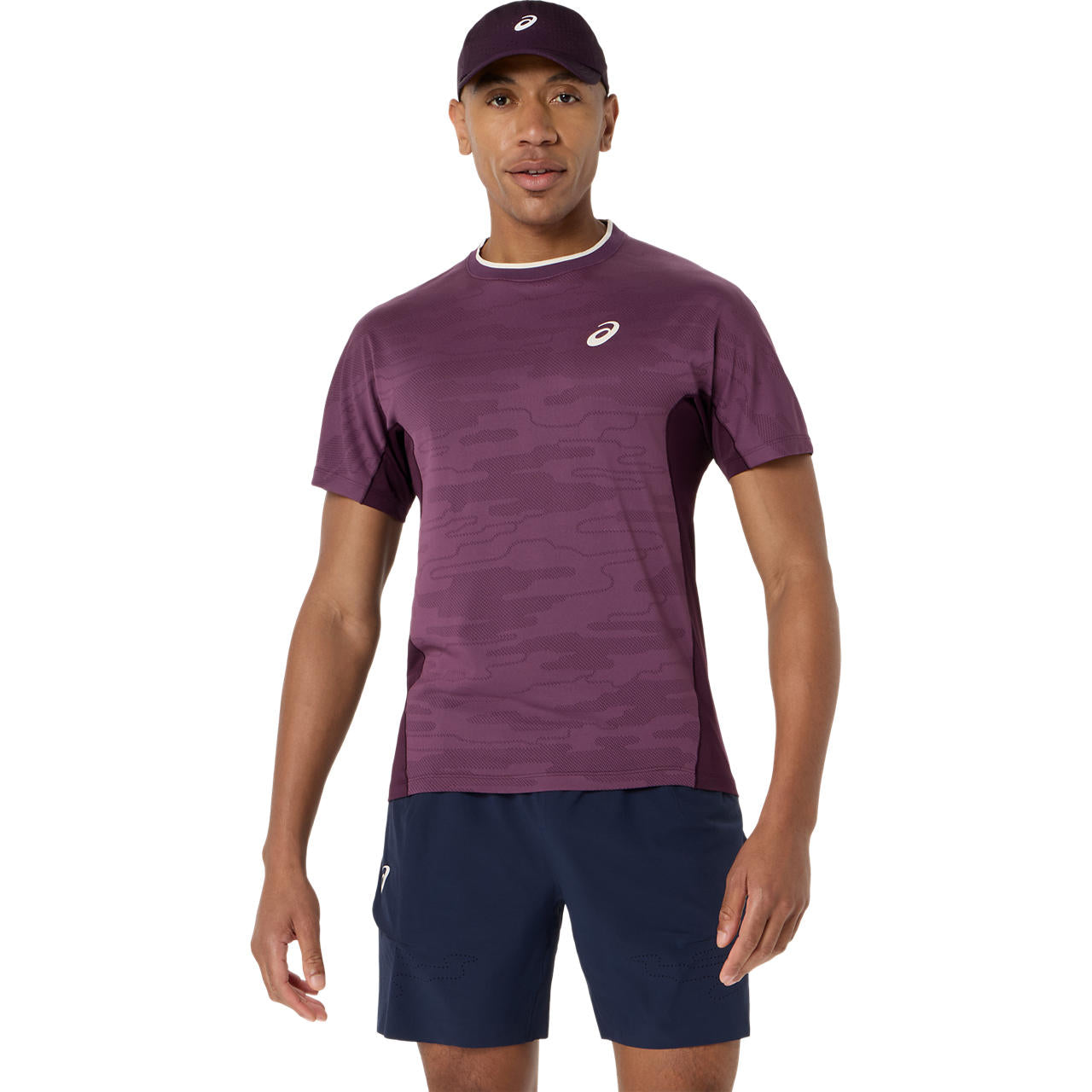 Asics Match Jacquard SS Men's Top (Aubergine)