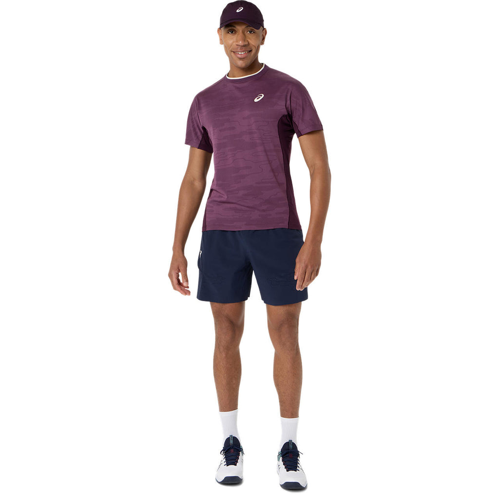 Asics Match Jacquard SS Men's Top (Aubergine)