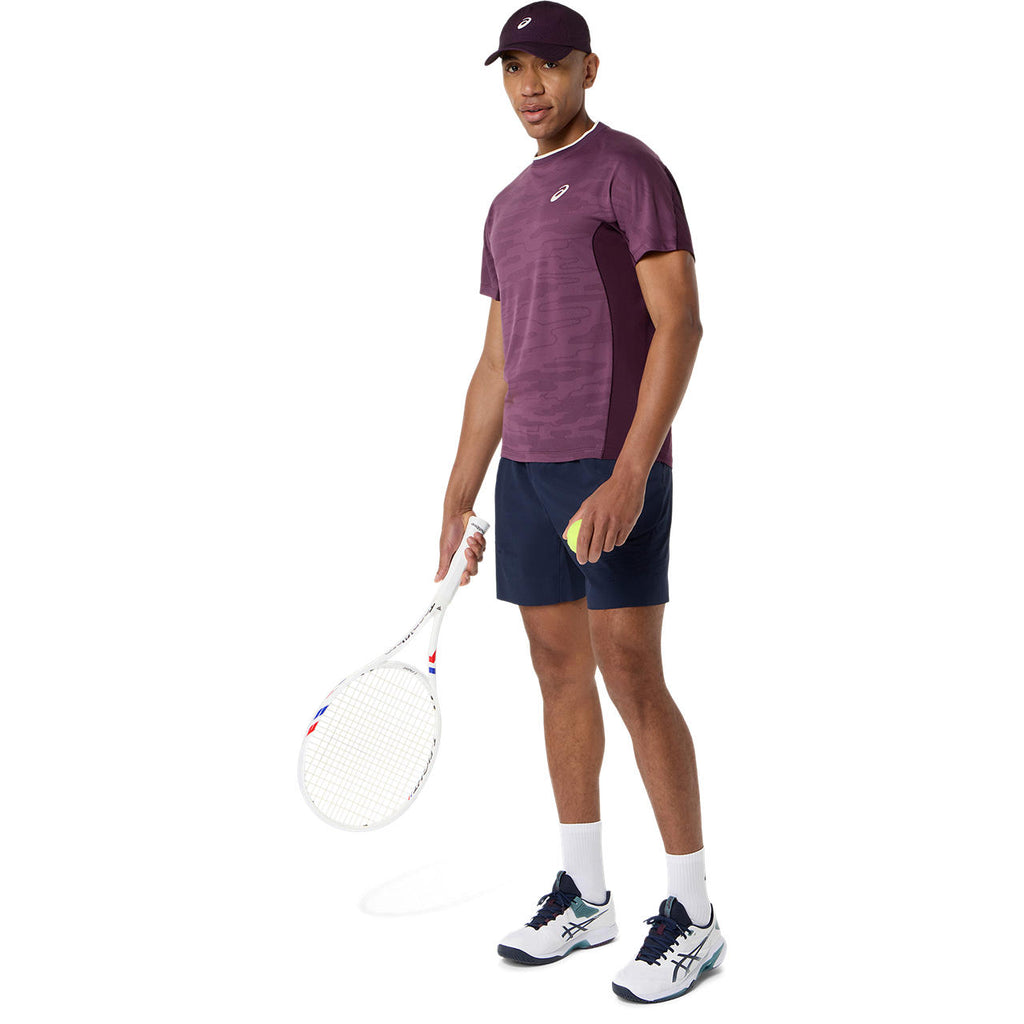 Asics Match Jacquard SS Men's Top (Aubergine)