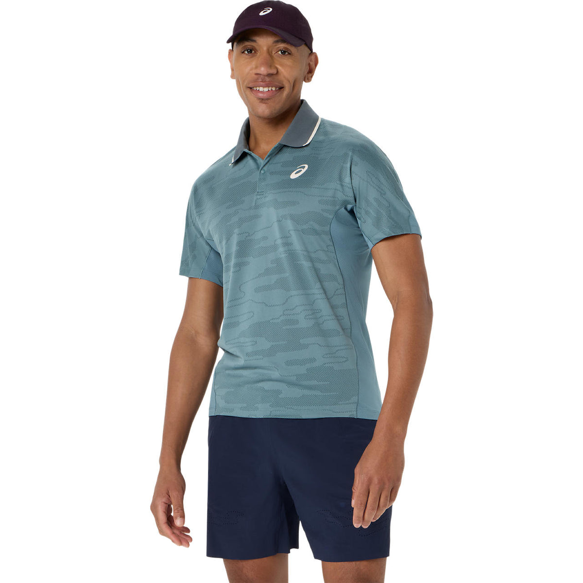 Asics Match Jacquard Men's SS Polo (Foggy Teal)