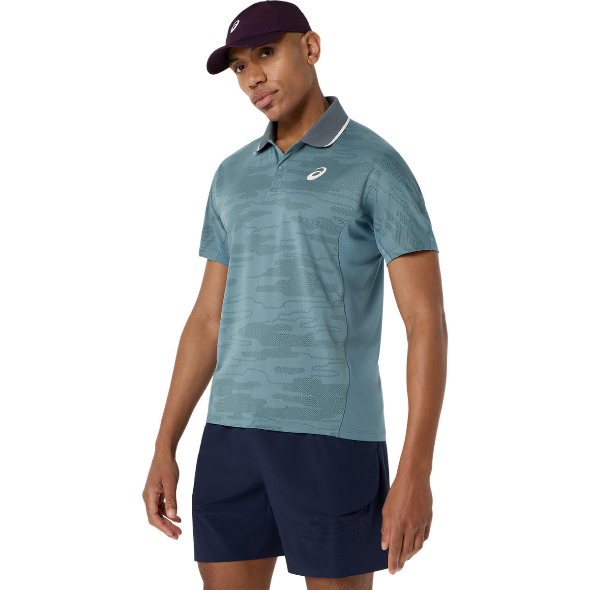 Asics Match Jacquard Men's SS Polo (Foggy Teal)