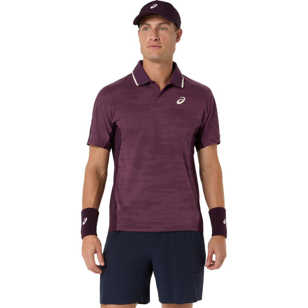 Asics Match Jacquard Men's SS Polo (Aubergine)