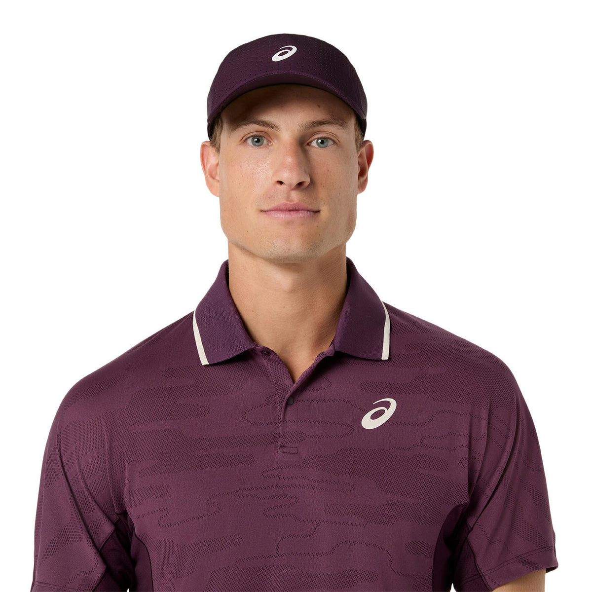 Asics Match Jacquard Men's SS Polo (Aubergine)