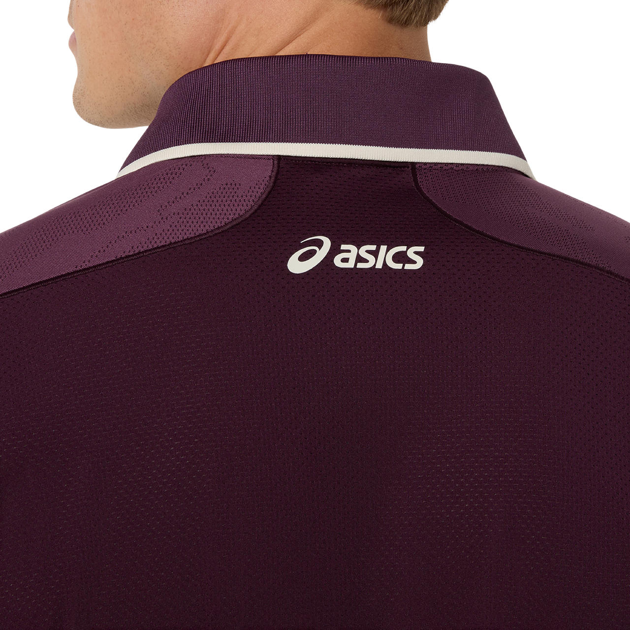 Asics Match Jacquard Men's SS Polo (Aubergine)