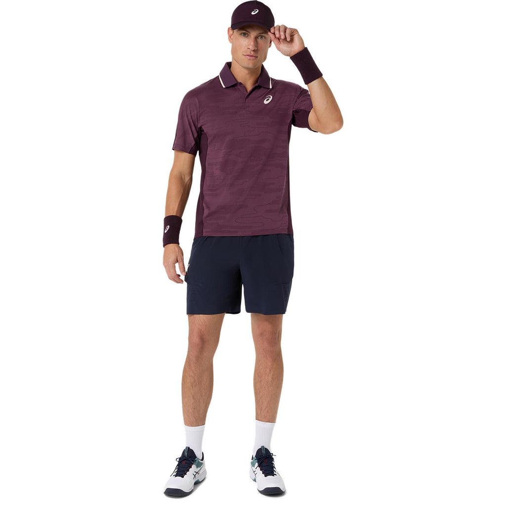 Asics Match Jacquard Men's SS Polo (Aubergine)